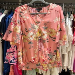 Drapey Pink Floral Top